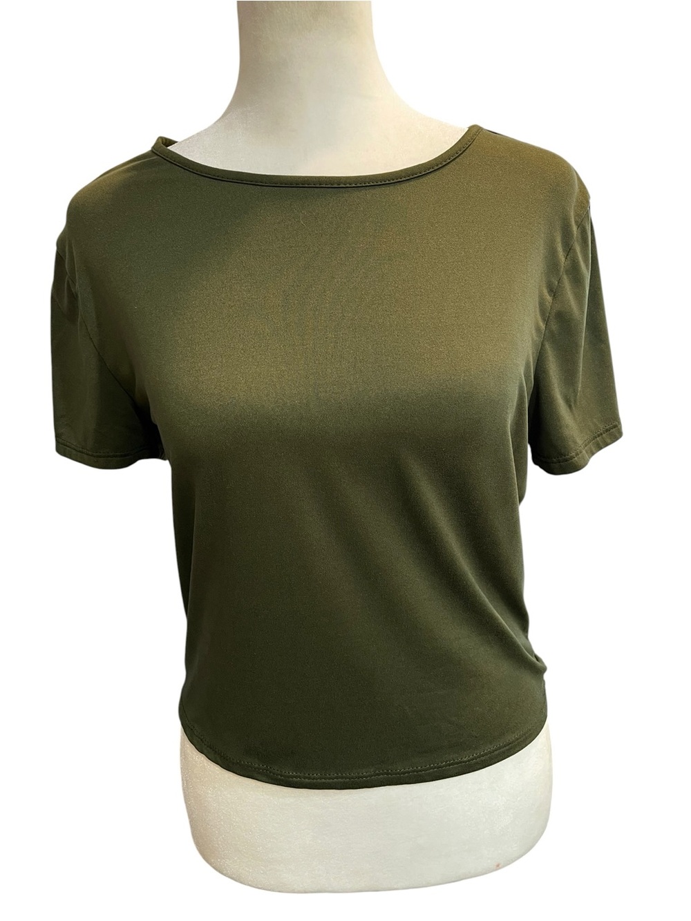 Forest Green Short Sleeve Essential Top - Size Large